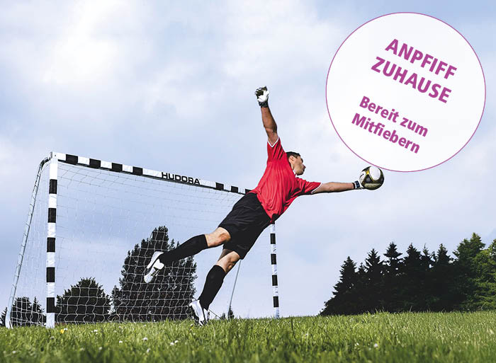 Fussballtor Hudora für den Garten